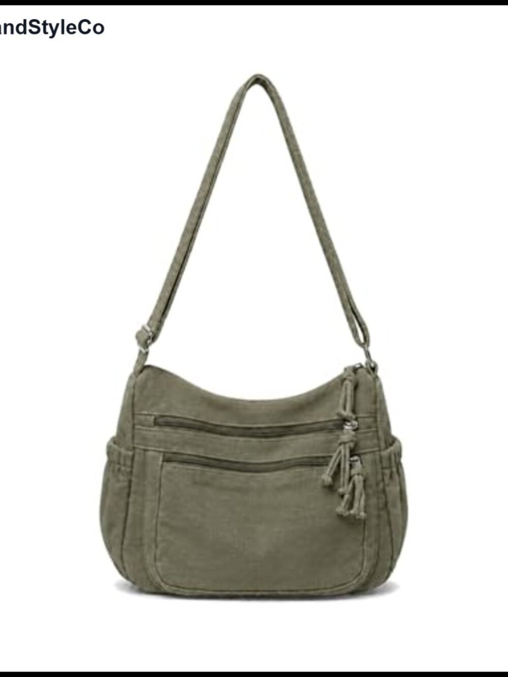 Canvas Messenger Bag Multiple Pockets Crossbody Satchel Hobo Handbag
